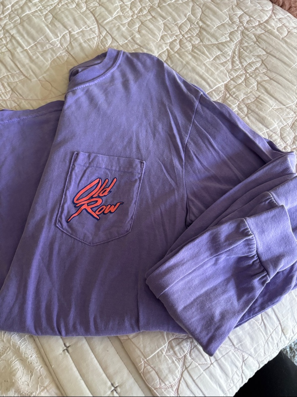 Old Row long sleeve tee size large purple